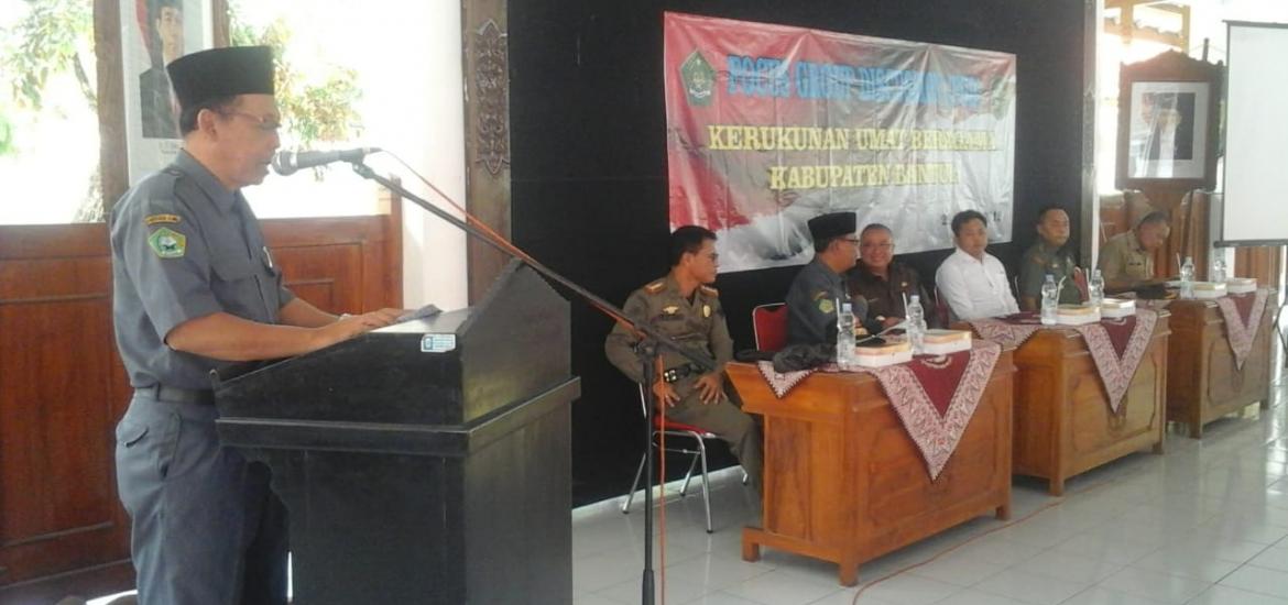 Kepala Kantor Kemenag Bantul Memberikan Laporan