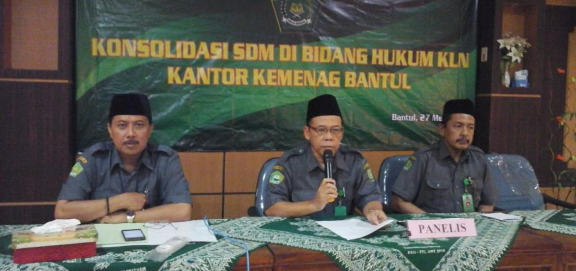 Kepala Kantor Kemenag Bantul Membuka Acara