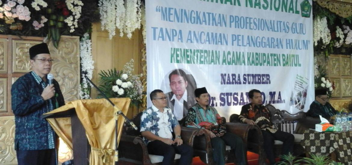 Kepala Kantor Kemenag Bantul Menyampaikan sambutan