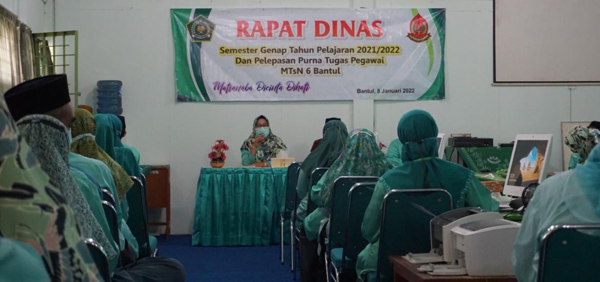 MTsN 6 Bantul Gelar Rapat Dinas: Kepala Madrasah Sampaikan Tiga Agenda ...