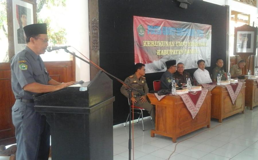 Kepala Kantor Kemenag Bantul Memberikan Laporan