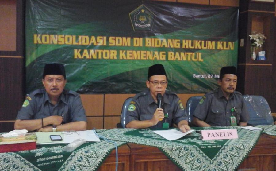Kepala Kantor Kemenag Bantul Membuka Acara